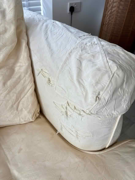 Photo of free Large two seater cream sofa (BN1) #3