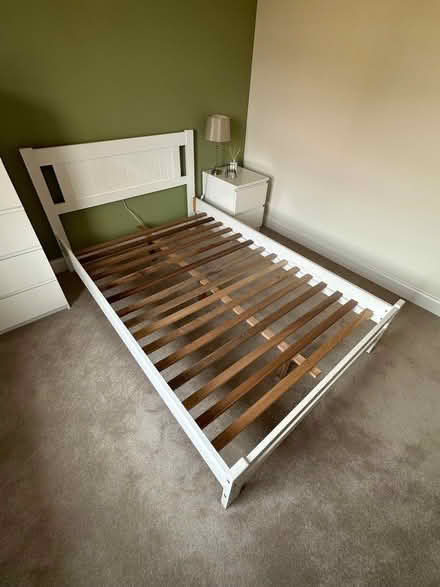 Photo of free Small double bed frame and mattress (East Bergholt CO7) #1