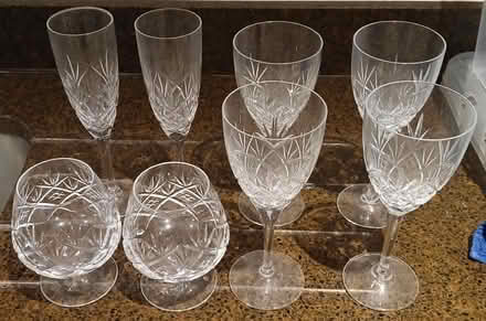 Photo of free 8 Crystal glasses (Newbury racecourse. RG14) #1