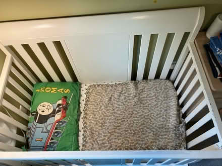 Photo of free White Crib with Mattress (Annandale) #4