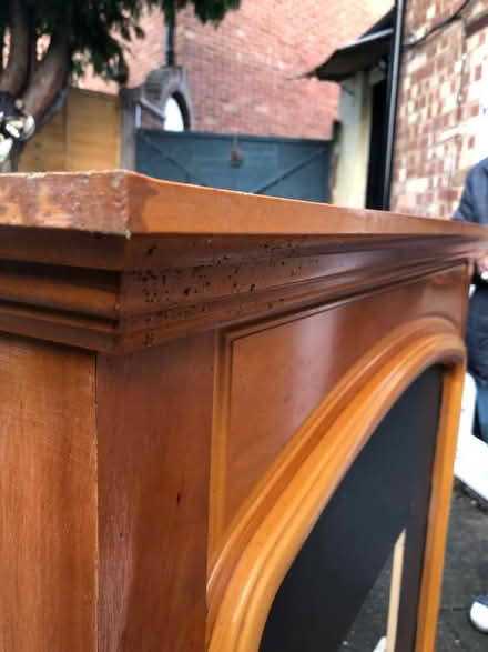 Photo of free Brown wooden fireplace screen (Chessington) #4