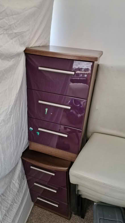 Photo of free Purple Set of Bedside Tables (M40 Harpurhey) #1