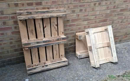 Photo of free 3 wooden pallets - 1 big and 2 small (Sherwood TN2) #1