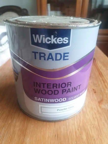 Photo of free Wickes Satinwood Powder Grey Paint (Luton (Icknield / Warden Hill)) #1