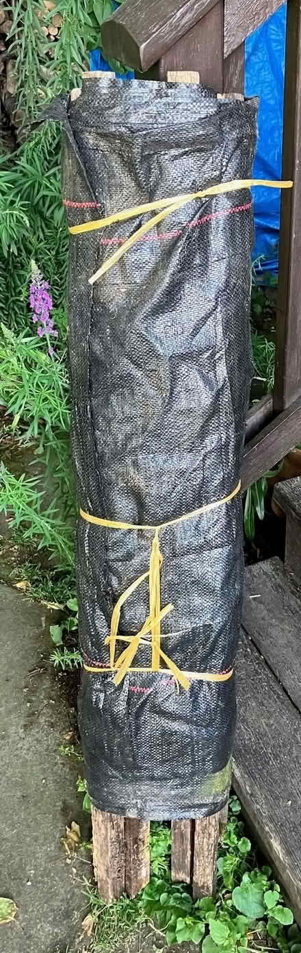 Photo of free 90' Black woven plastic sheeting (Fremont) #4