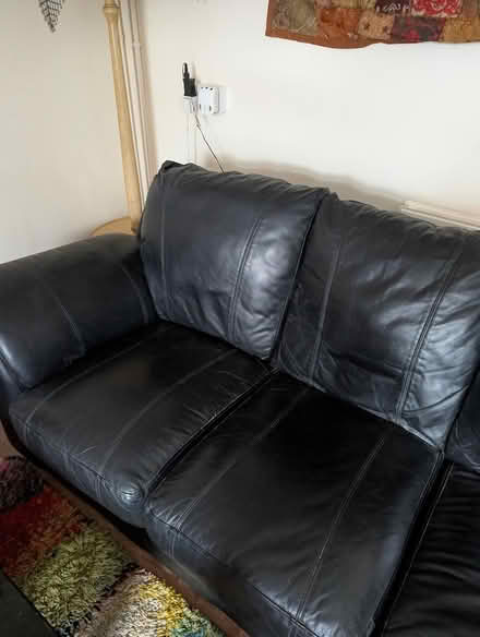 Photo of free leather & faux leather corner sofa (TN38 - St. Leonards) #4