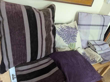 Photo of free Large 65 cm and 50 cm cushion covers purple & mauve (Grangeway area NN10) #1