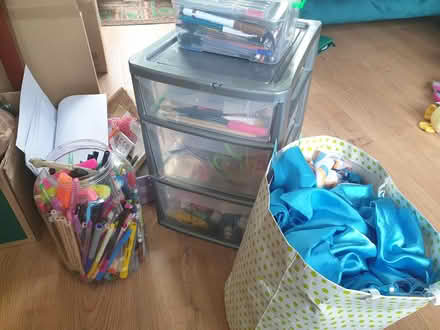 Photo of free Drawers of pens, paints etc. Fabric (Guildford GU2) #1