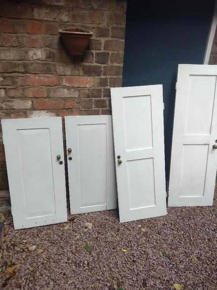 Photo of free Old painted pine cupboard doors, 4 (Malvern WR14) #1
