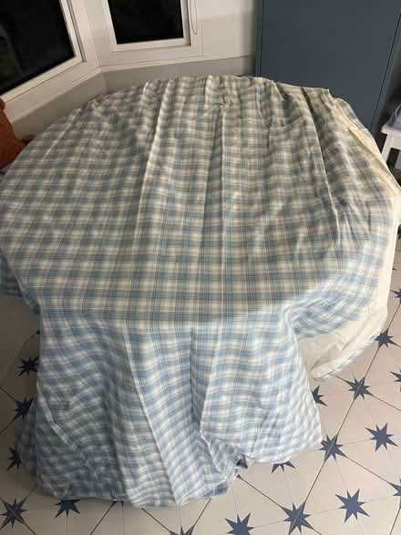 Photo of free Laura Ashley blue check single Curtain 220cm drop (Upper Holloway N4) #3