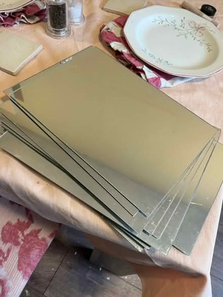 Photo of free 12 A4 mirrors were stuck on wall (Dukinfield SK16) #1