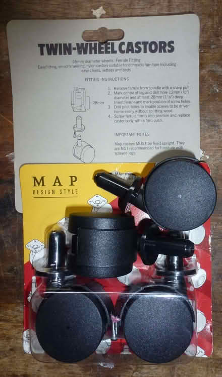 Photo of free Furniture castors (Cuddington CW8) #3