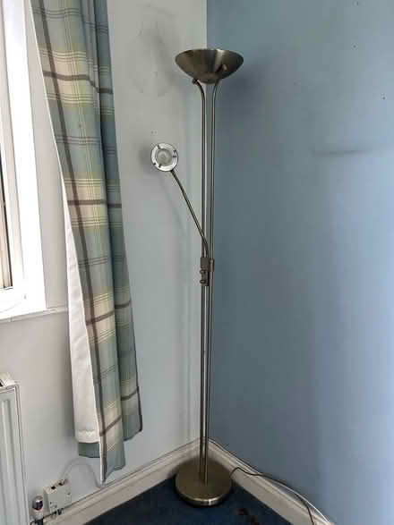 Photo of free Brass effect dimmable floor lamp (Epsom KT19) #2