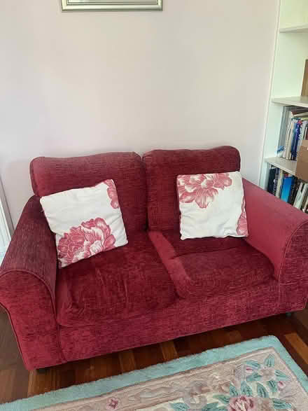Photo of free Red Two Seater Sofa (Havant PO9) #2