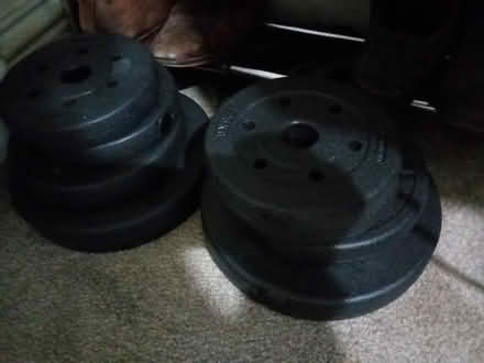 Photo of free 30kg vinyl weights set (Primrose, Lancaster LA1) #1
