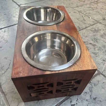 Photo of free Elevated double Dog bowl (Addlestone, Surrey) #2