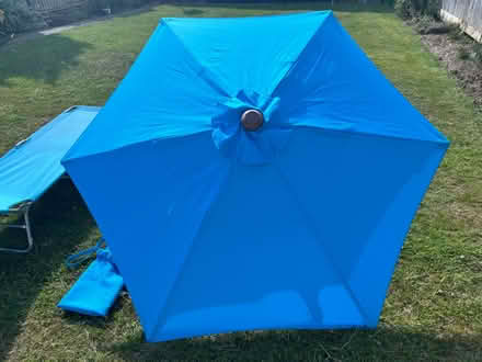Photo of free Turquoise blue sun umbrella (AL2 2QL) #2