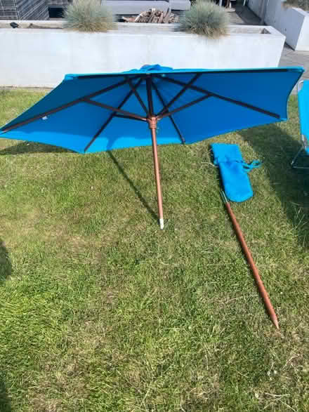 Photo of free Turquoise blue sun umbrella (AL2 2QL) #1