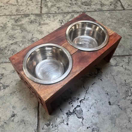 Photo of free Elevated double Dog bowl (Addlestone, Surrey) #3