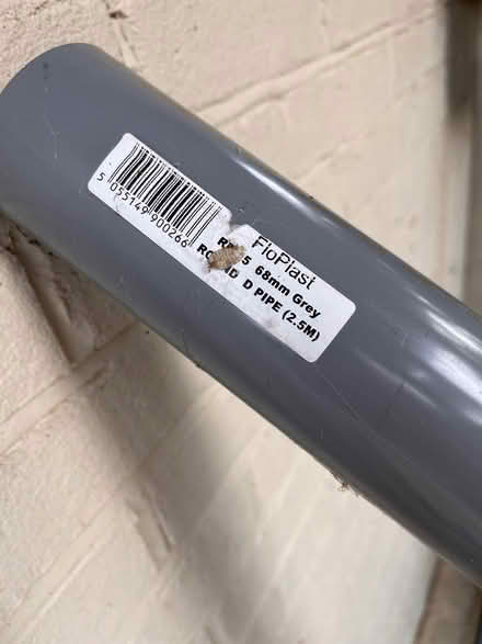 Photo of free 2.5m length grey gutter and accessories (South Croydon CR2) #1