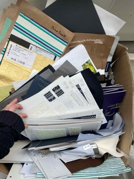 Photo of free Massive box of fabric swatches (W1T 7QZ Tottenham Court Road) #3