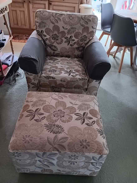 Photo of free Armchair and matching footstool (Dormansland RH7) #1