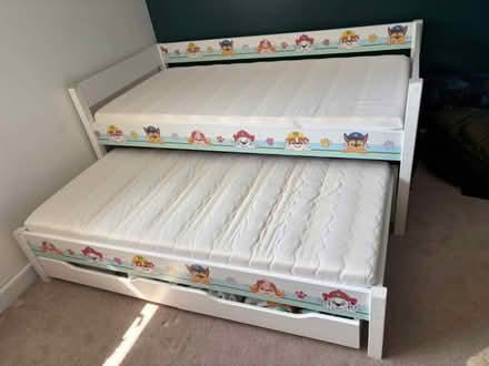 Photo of free Kids Mid-sleeper with trundle & storage & mattress (Whiteway) #1