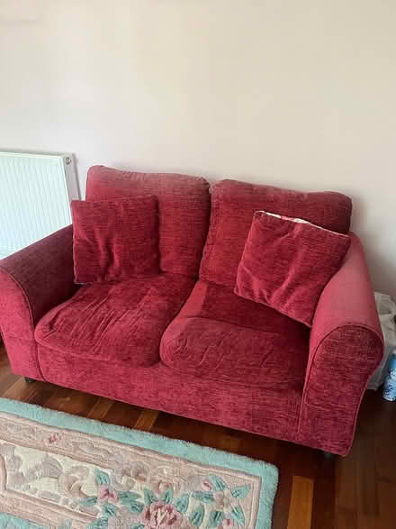 Photo of free Red Two Seater Sofa (Havant PO9) #1