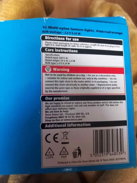 Photo of free 10 multi-nylon lantern lights x 2 boxes (Tilehurst RG30) #2
