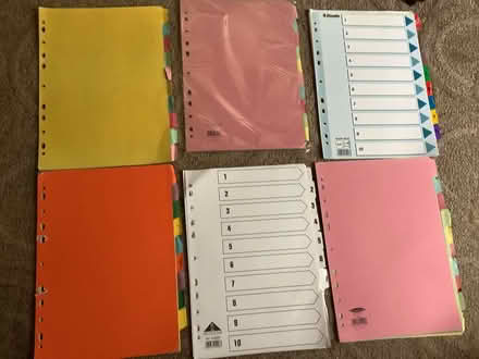 Photo of free Sets of paper file dividers (Astley Bridge BL1) #1