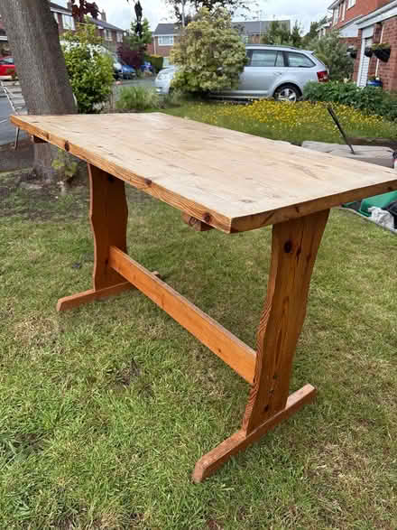 Photo of free Solid Pine wooden table (Lymm) #2