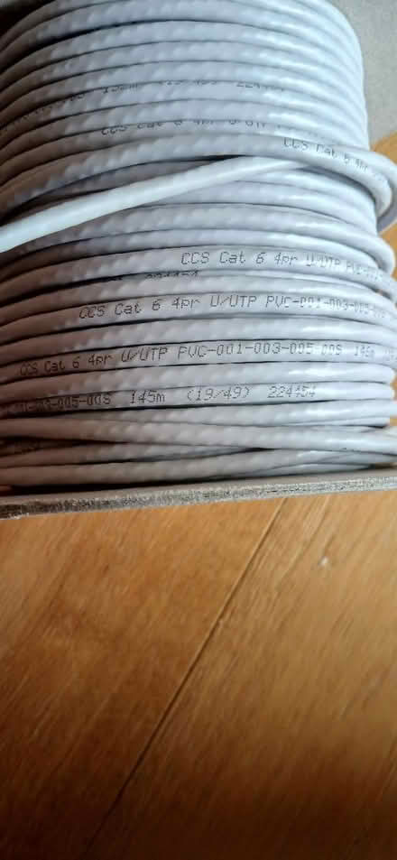 Photo of free Half a roll of cat6 cable (Newbury racecourse. RG14) #2