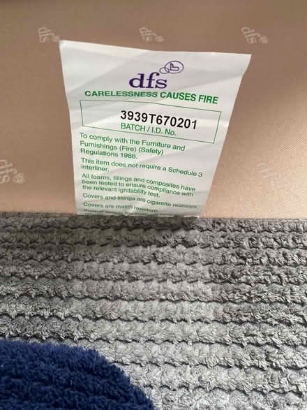 Photo of free Grey fabric sofa (Warlingham) #2