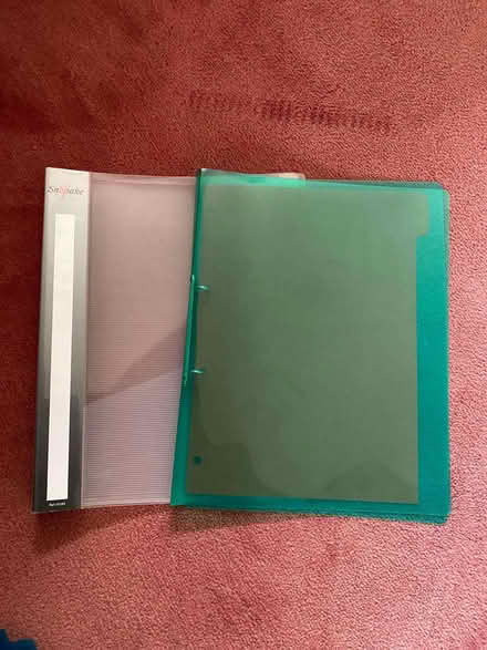 Photo of free 2 plastic ring binders (Stroud GL5) #1