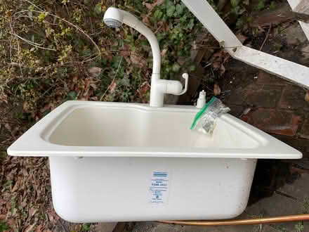 Photo of free White Kitchen Sink and White Faucet (Cleveland Park) #1