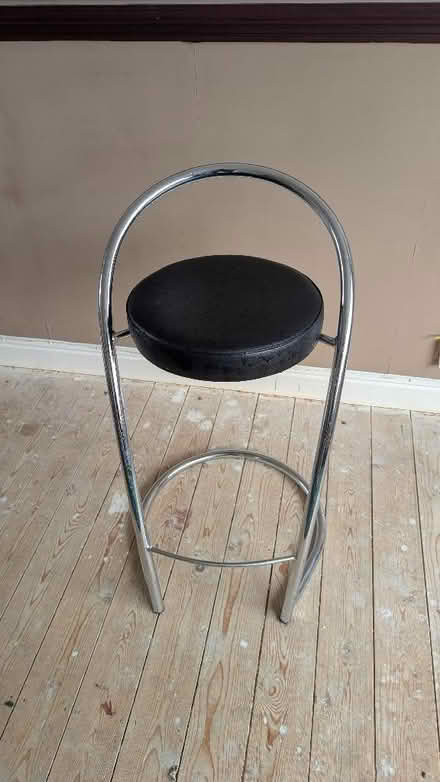 Photo of free Black and chrome barstool (Levens LA8) #1
