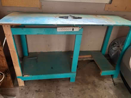 Photo of free Used wooden garage work bench (Peel Village) #1
