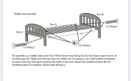 Photo of free John Lewis Rachel cot bed white (E2) #3