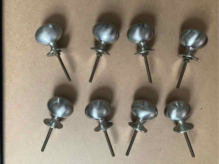 Photo of free Set of 8 brushed metal drawer / cupboard knobs (Herne Hill SE24) #1