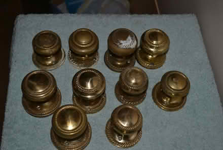 Photo of free 10 vintage solid brass reproduction rope twist door knobs (Knighton LE2) #3