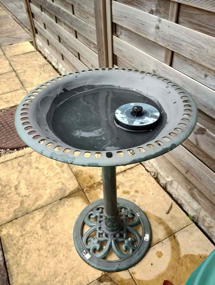 Photo of free Birdbath and small solar powered fountain. (Monkspath B90) #1