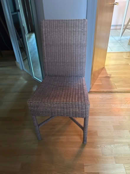 Photo of free Light blue wicker chair (Wimbledon Park SW19) #2
