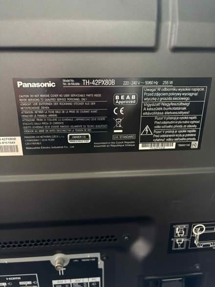 Photo of free Panasonic TH-42PX80B (Leigh-on-Sea SS9) #3