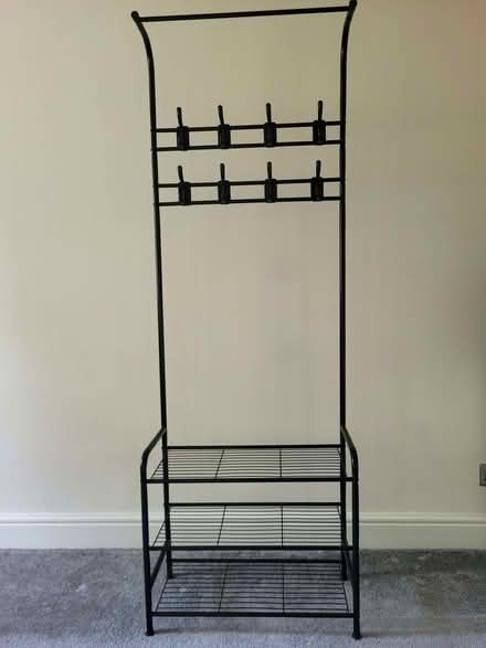 Photo of free Black metal coat and shoe rack (Fort Pitt ME1) #1