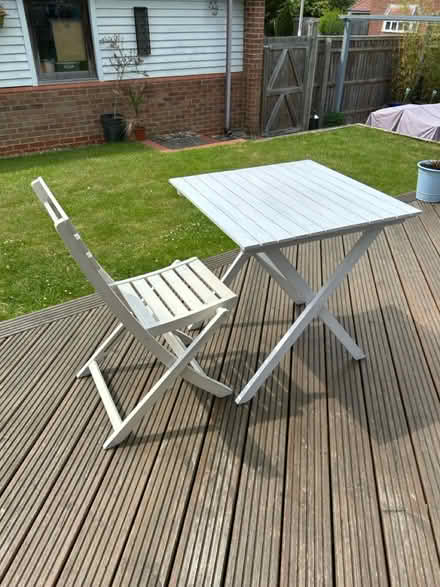 Photo of free Bistro table and 1 chair (Emmer Green (RG4)) #1