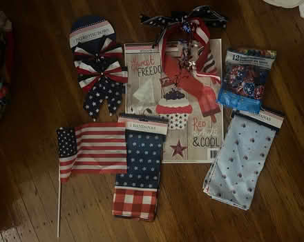 Photo of free Bag of patriotic decorations (Ridley Park) #1