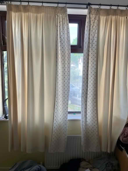 Photo of free Pale cream curtains x 4 (Alcester Lanes End B14) #2