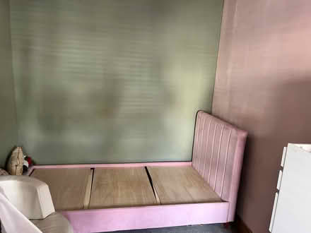 Photo of free Pink velvet single bed frame (Bexley DA5) #4