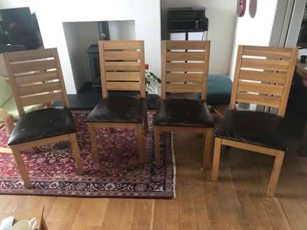 Photo of free Four Habitat Oak Dining Chairs (Kendal LA9) #1