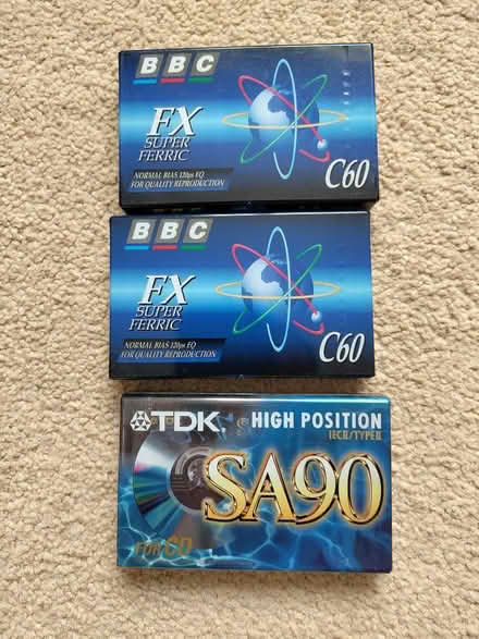 Photo of free Unused cassette tapes (2 C60, 1 C90) (Corstorphine EH12) #1